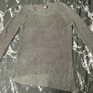 Simply Vera Dark Gray Sparkle Offset Tunic